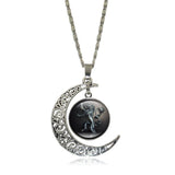 Game of Thrones Glass Pendant Silver Crescent Moon