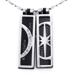 My Sun and Stars Moon of My Life Silver Pendant Necklace Set for lover Gift
