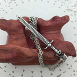 Necklace Silver Plated Jon Snow Ghost Chain Direwolf