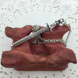 Necklace Silver Plated Jon Snow Ghost Chain Direwolf
