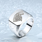 Wolfe Ring Signet Ring Stainless Steel Men Animal