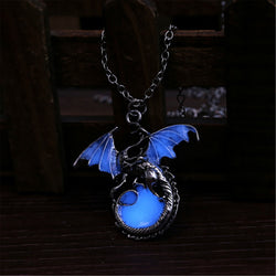 Game of Throne Dragon Punk Luminous Dragon Pendants & Necklaces Glow