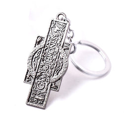 Game of Thrones keychain silver skull logo Pendant